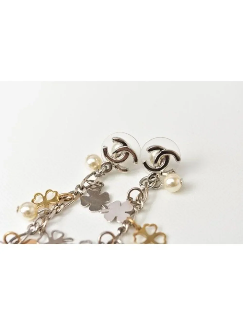 Chanel Clover Heart Motif Silver